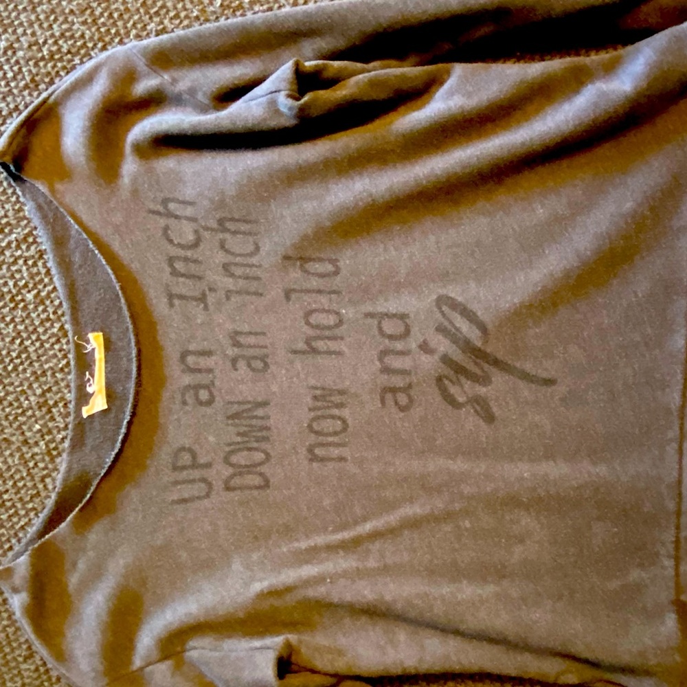 Pure Barre sip & shake sweatshirt